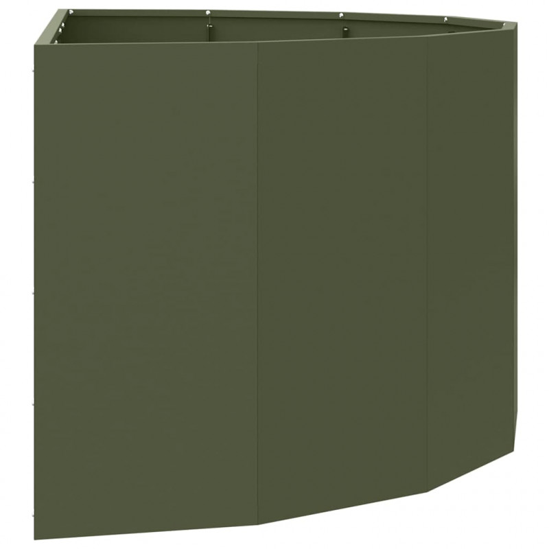Donica Zielony oliwkowy 120 x 60 x 50 cm Stal
