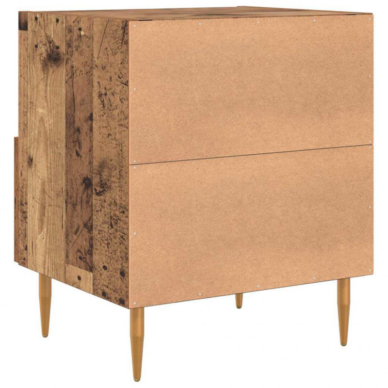 Stolik nocny z szufladą 2 pcs Stare drewno 40 x 35 x 47,5 cm