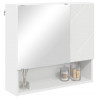 Szafka z lustrem Biały 59 x 17 x 55 cm Materiał drewnopochodny
