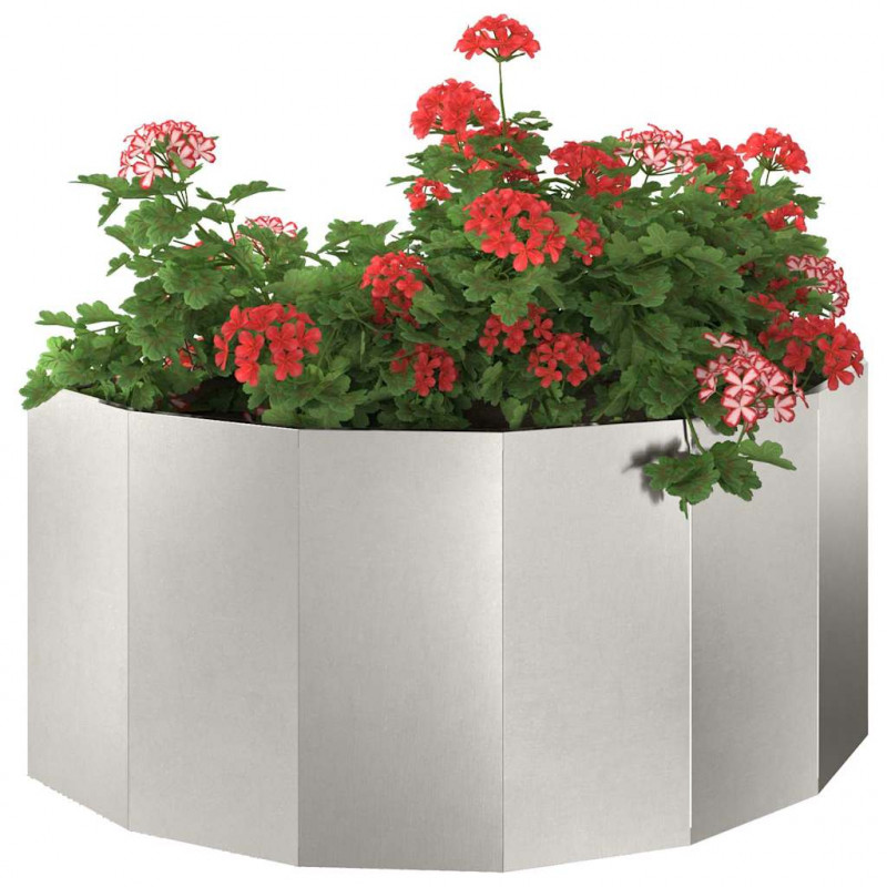 Donica Srebrny 120 x 60 x 50 cm Stal nierdzewna