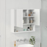 Szafka z lustrem Biały 59 x 17 x 55 cm Materiał drewnopochodny