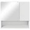 Szafka z lustrem Biały 59 x 17 x 55 cm Materiał drewnopochodny