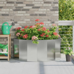 Donica Srebrny 120 x 60 x 50 cm Stal Galwanizowana