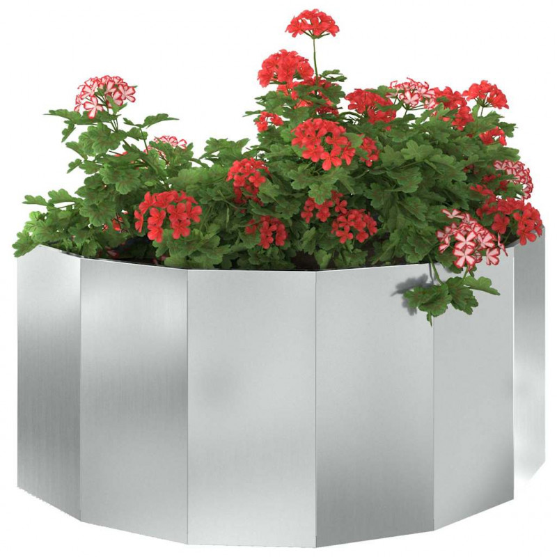 Donica Srebrny 120 x 60 x 50 cm Stal Galwanizowana