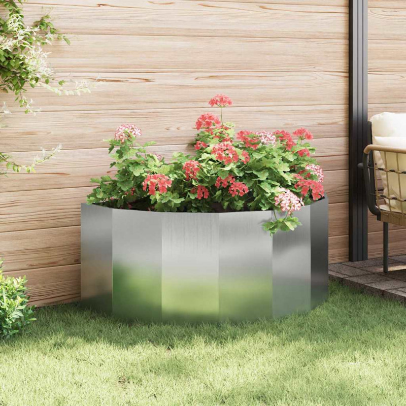 Donica Srebrny 120 x 60 x 50 cm Stal Galwanizowana