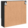 Szafka z lustrem Czarny 59 x 17 x 55 cm Materiał drewnopochodny