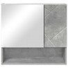 Szafka z lustrem z drzwiami Betonowy szary 59 x 17 x 55 cm