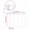 Donica Antracyt 90 x 45 x 50 cm Stal