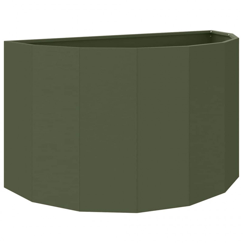 Donica Zielony oliwkowy 90 x 45 x 50 cm Stal