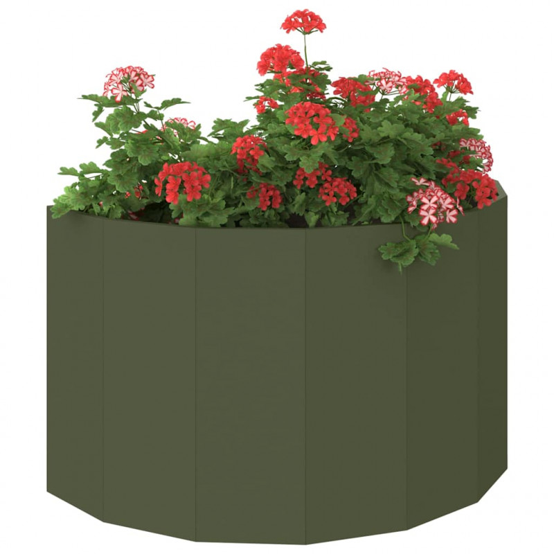Donica Zielony oliwkowy 90 x 45 x 50 cm Stal