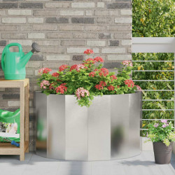 Donica Srebrny 90 x 45 x 50 cm Stal nierdzewna