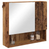 Szafka z lustrem z przechowywaniem Stare drewno 59 x 17 x 55 cm