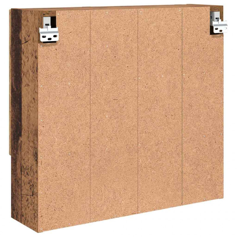 Szafka z lustrem z przechowywaniem Stare drewno 59 x 17 x 55 cm