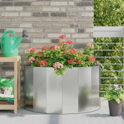 Donica Srebrny 90 x 45 x 50 cm Stal Galwanizowana