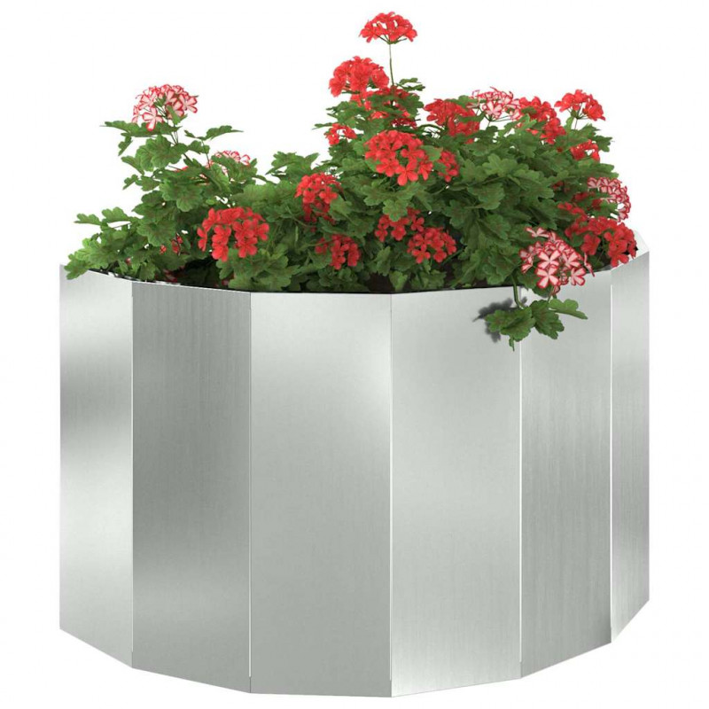 Donica Srebrny 90 x 45 x 50 cm Stal Galwanizowana