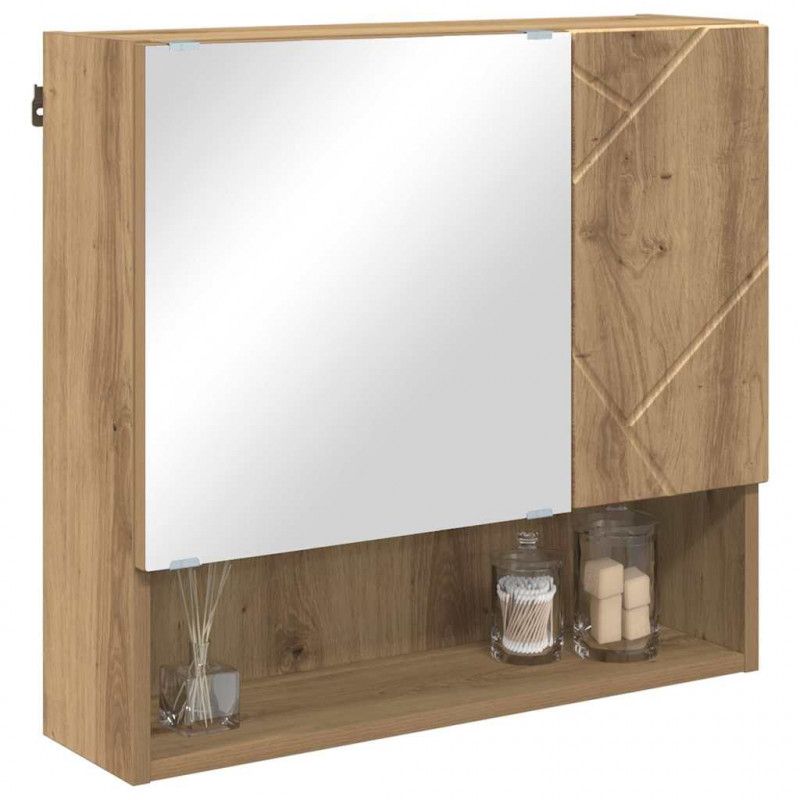 Szafka z lustrem z drzwiami Dąb rzemieślniczy 59 x 17 x 55 cm