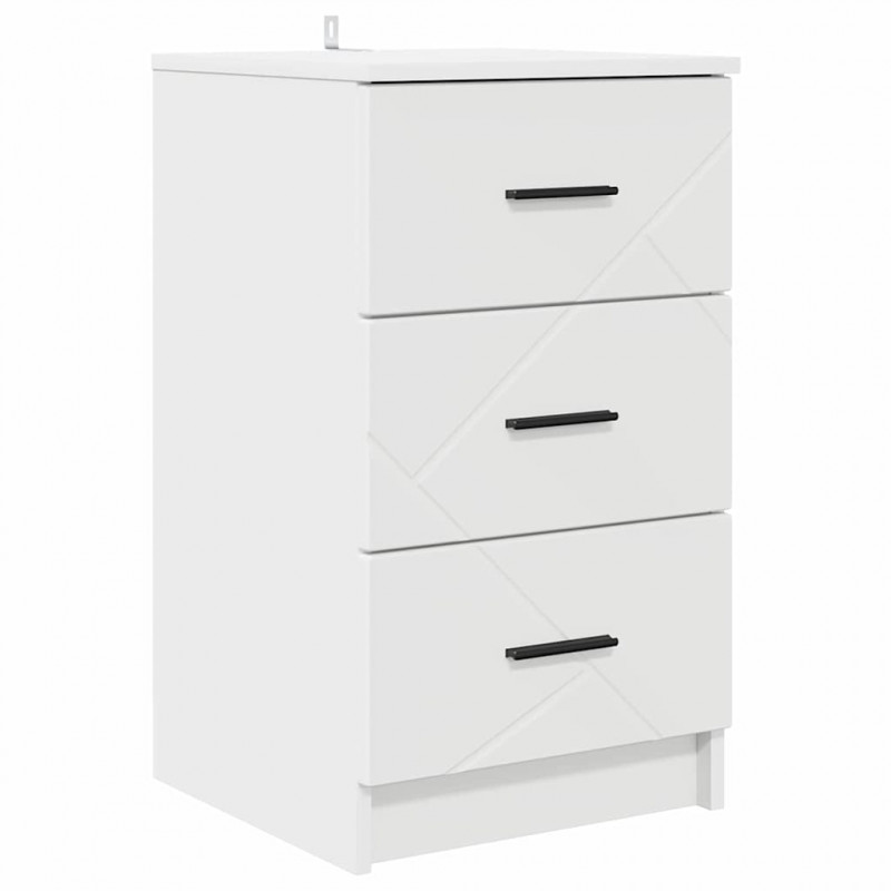 Szafka Nocna Biały 38 x 38 x 66 cm Materiał drewnopochodny