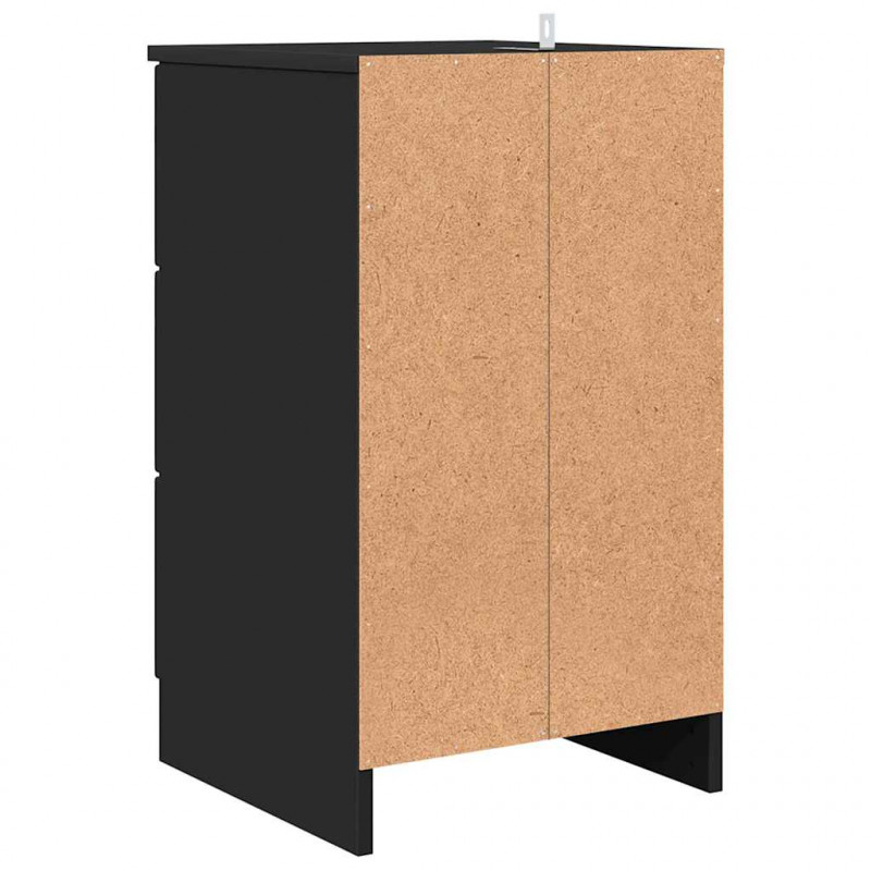 Szafka Nocna Czarny 38 x 38 x 66 cm Materiał drewnopochodny
