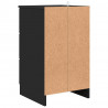 Szafka Nocna Czarny 38 x 38 x 66 cm Materiał drewnopochodny