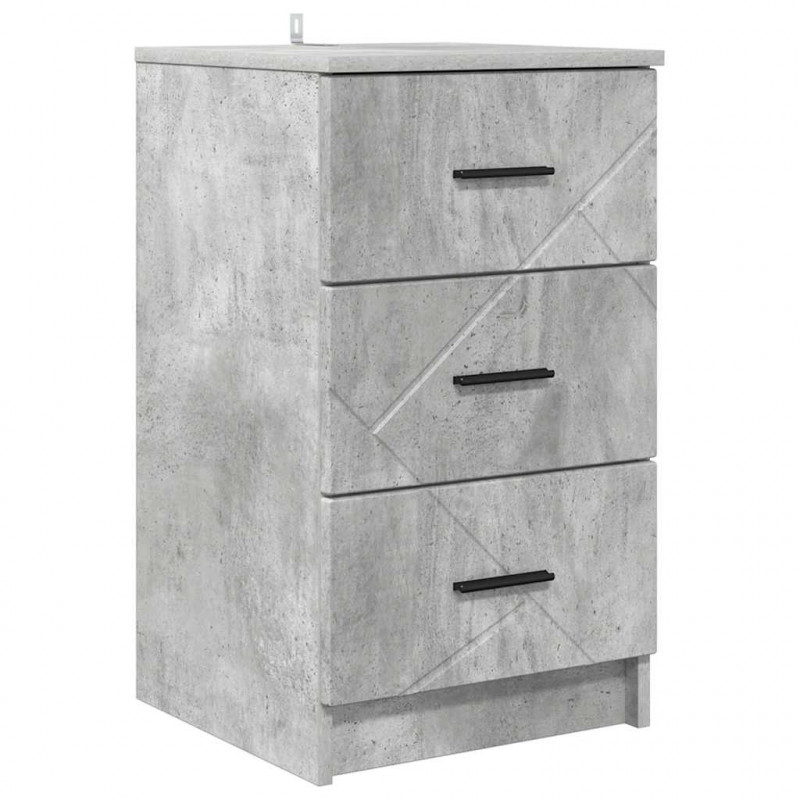 Szafka Nocna z szufladą Betonowy szary 38 x 38 x 66 cm