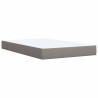 Łóżko kontynentalne z materacem, taupe, 120x190 cm, tkanina