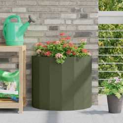 Donica Zielony oliwkowy 60 x 30 x 50 cm Stal