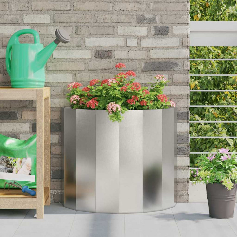 Donica Srebrny 60 x 30 x 50 cm Stal nierdzewna