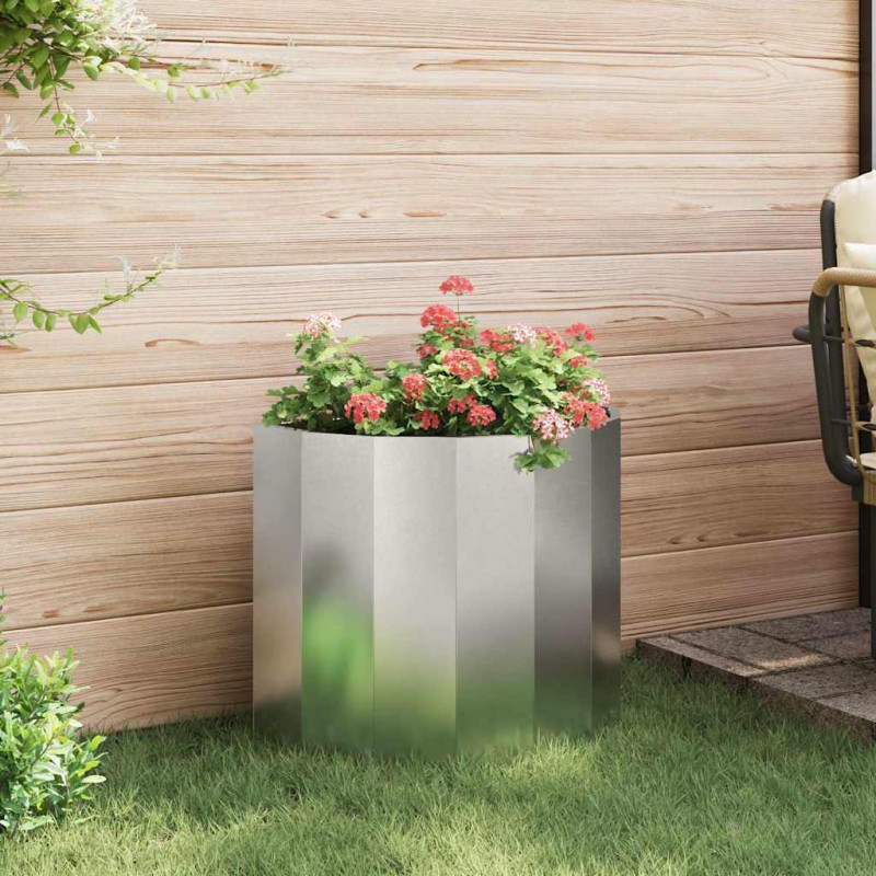 Donica Srebrny 60 x 30 x 50 cm Stal nierdzewna