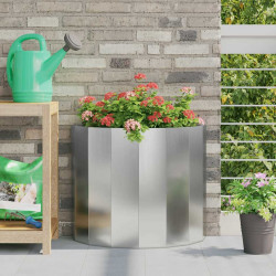 Donica Srebrny 60 x 30 x 50 cm Stal Galwanizowana