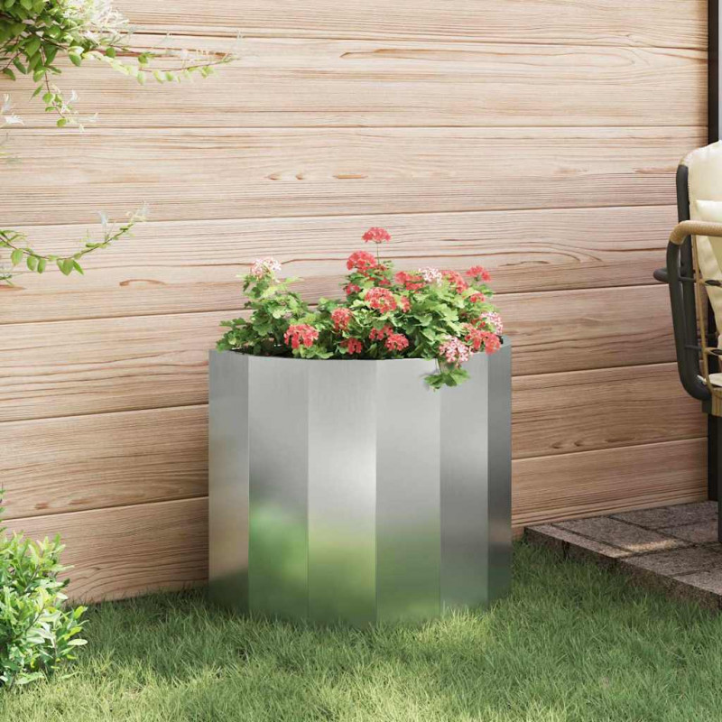 Donica Srebrny 60 x 30 x 50 cm Stal Galwanizowana