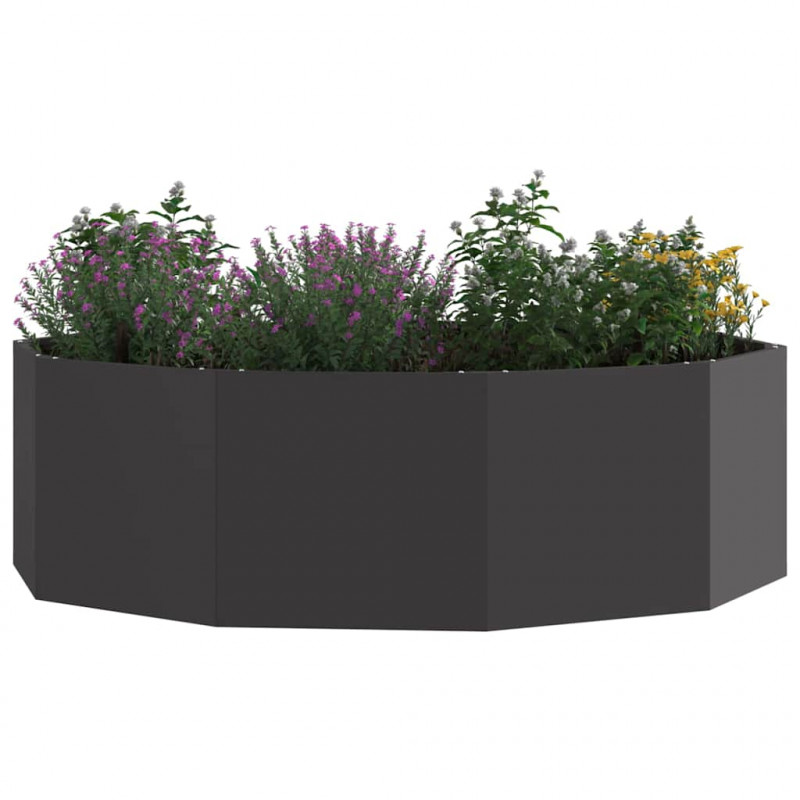 Donica Czarny 120 x 120 x 35 cm Stal