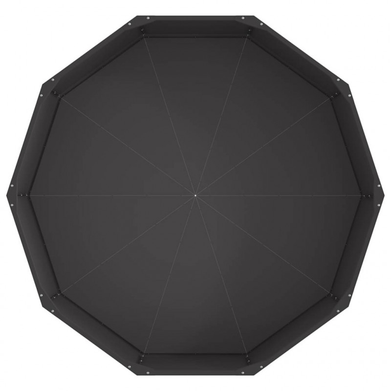 Donica Czarny 120 x 120 x 35 cm Stal