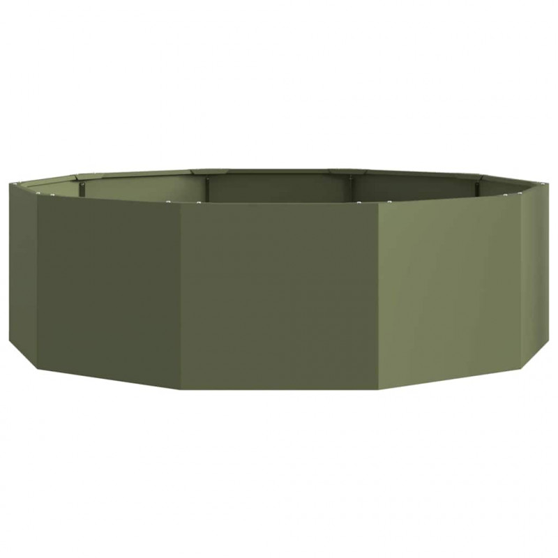 Donica Zielony oliwkowy 120 x 120 x 35 cm Stal