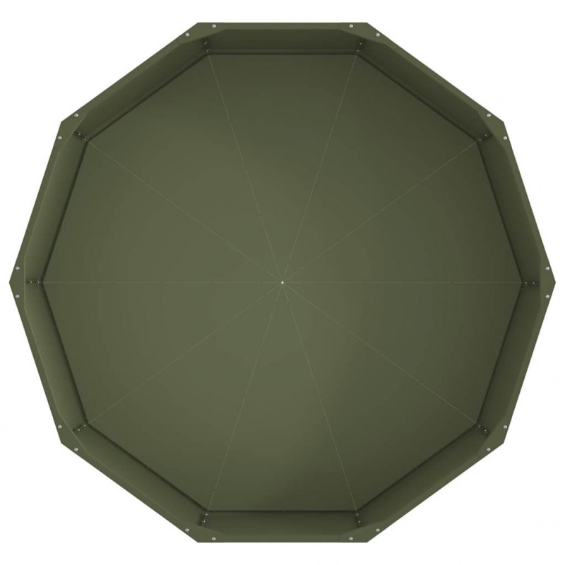 Donica Zielony oliwkowy 120 x 120 x 35 cm Stal