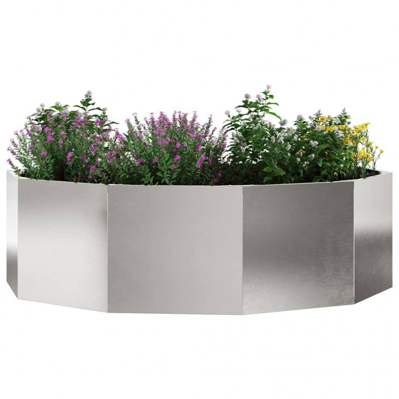Donica Srebrny 120 x 120 x 35 cm Stal nierdzewna