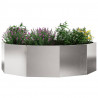 Donica Srebrny 120 x 120 x 35 cm Stal nierdzewna