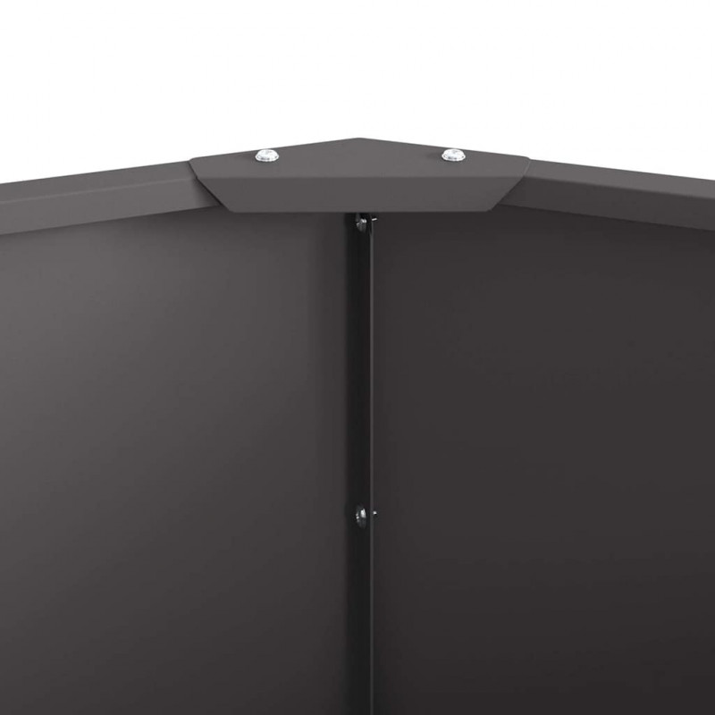 Donica Czarny 90 x 90 x 35 cm Stal