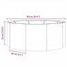 Donica Biały 90 x 90 x 35 cm Stal