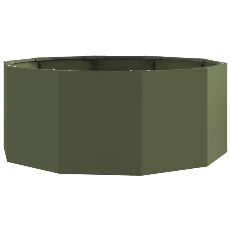 Donica Zielony oliwkowy 90 x 90 x 35 cm Stal