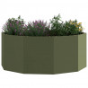 Donica Zielony oliwkowy 90 x 90 x 35 cm Stal