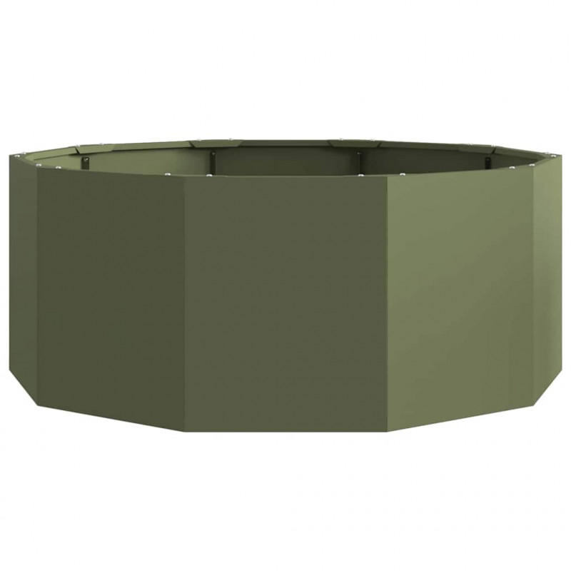 Donica Zielony oliwkowy 90 x 90 x 35 cm Stal