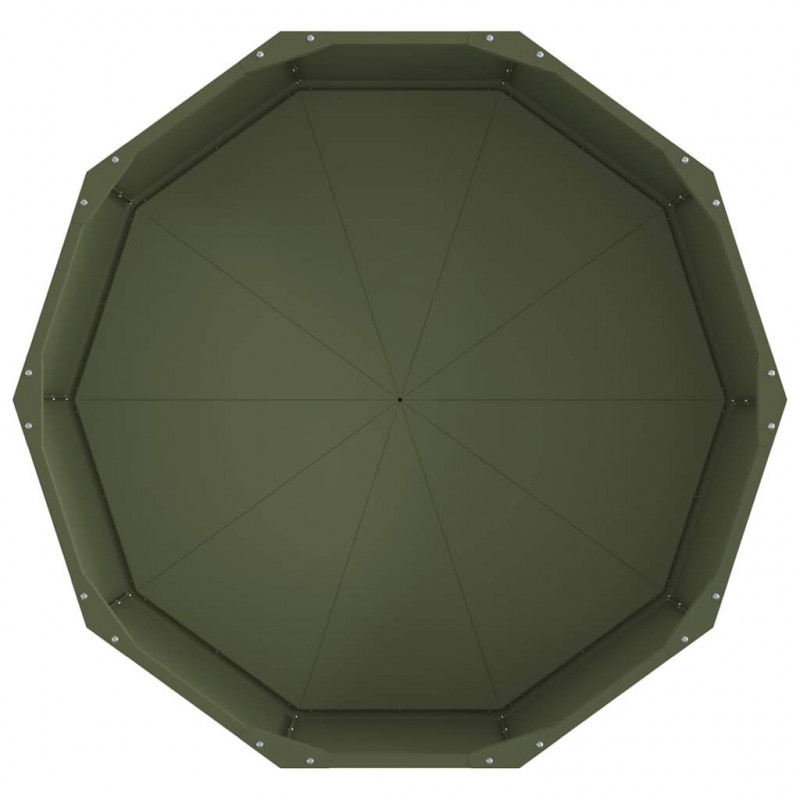 Donica Zielony oliwkowy 90 x 90 x 35 cm Stal