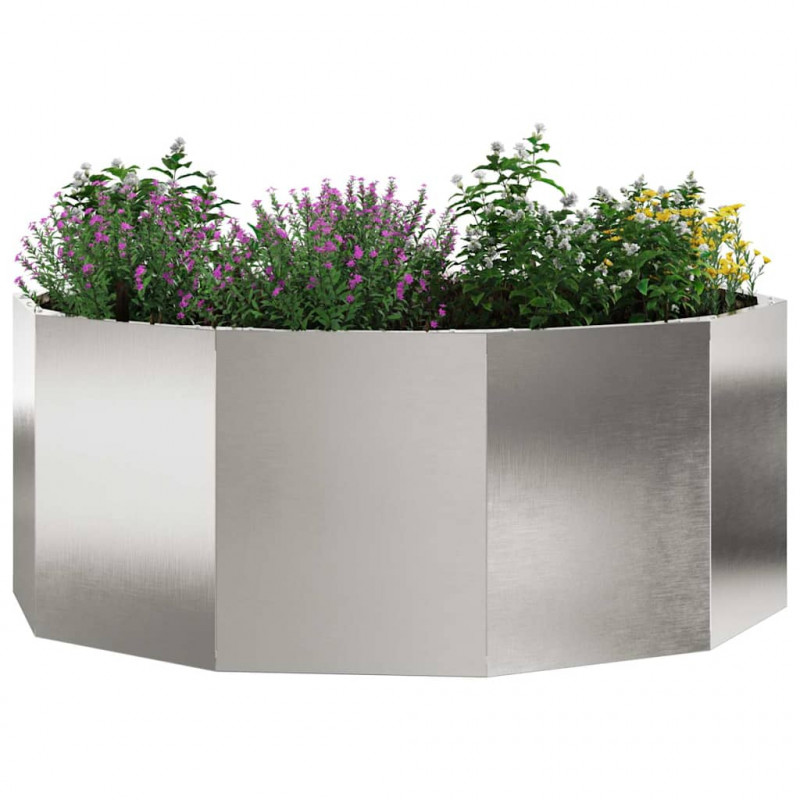 Donica Srebrny 90 x 90 x 35 cm Stal nierdzewna