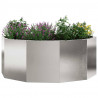 Donica Srebrny 90 x 90 x 35 cm Stal nierdzewna