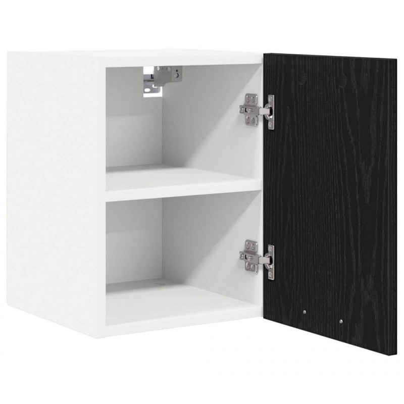 Szafka wisząca 2 pcs Czarny Dąb i Biały 30 x 31 x 40 cm