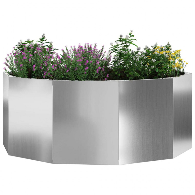 Donica Srebrny 90 x 90 x 35 cm Stal Galwanizowana