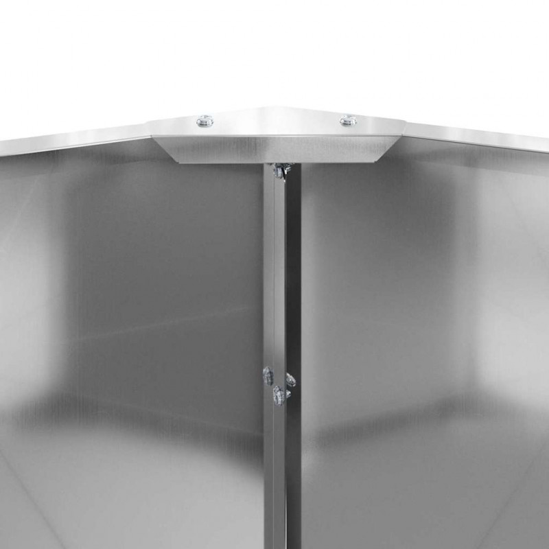 Donica Srebrny 90 x 90 x 35 cm Stal Galwanizowana