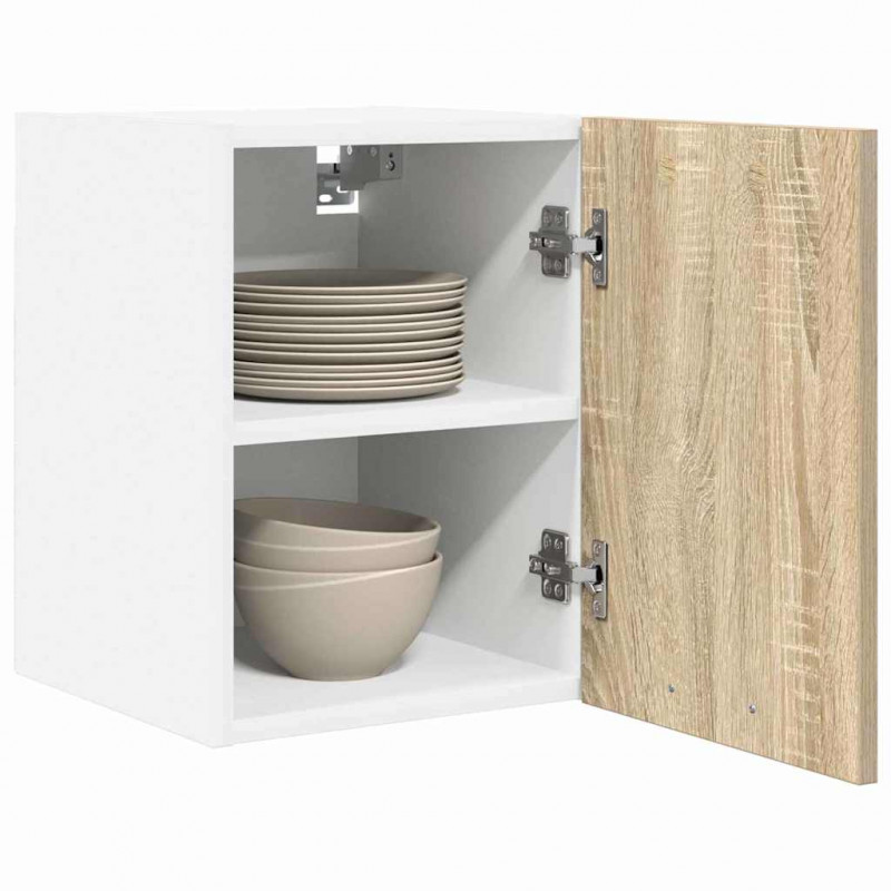Szafka wisząca Riga 2 pcs Dąb Sonoma i Biały 30 x 31 x 40 cm
