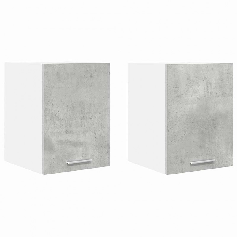 Szafka wisząca 2 pcs Betonowa szarość i biel 30 x 31 x 40 cm