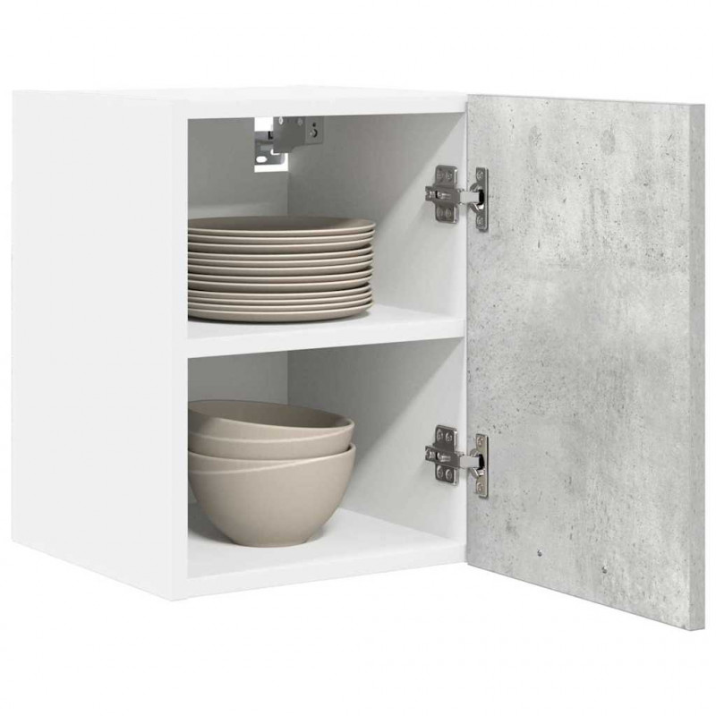 Szafka wisząca 2 pcs Betonowa szarość i biel 30 x 31 x 40 cm